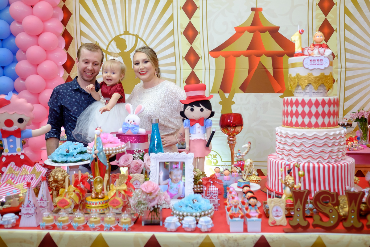 decoração festa infantil tema circo aniversário de 01 ano em Guarapari Guará Centro de Eventos Felipe Vieira Fotografia