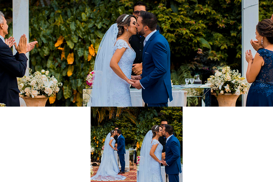 Casamento em Brasília - Casar em Brasília - Casa bonita Taguatinga/DF  O beijo de casamento