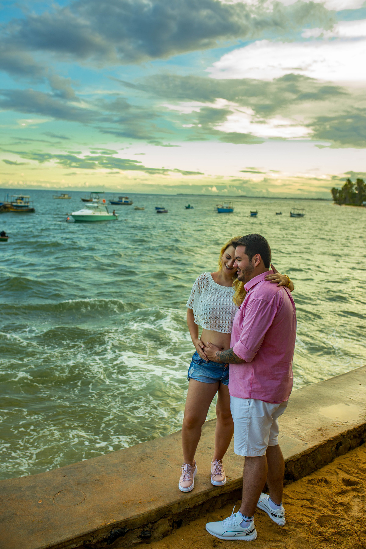 Ensaio de Família em Praia do Forte Bahia Projeto Tamar