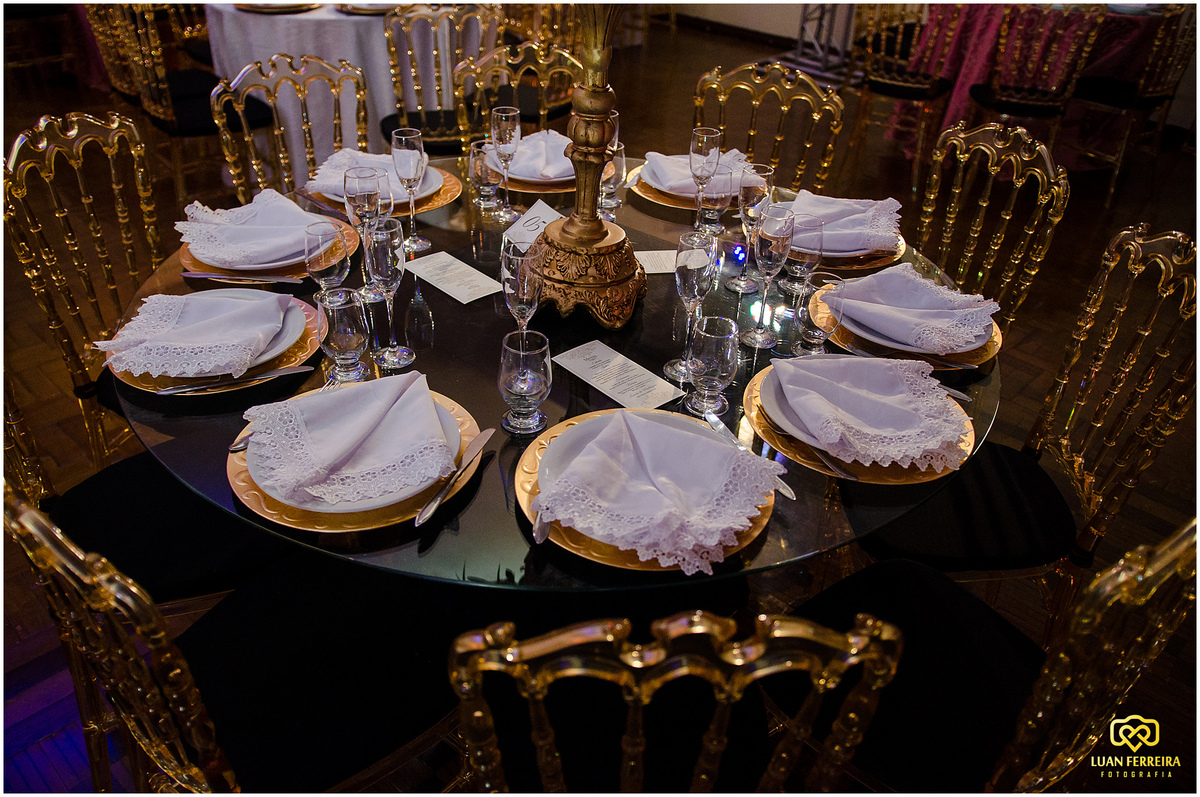 mesa decorada para recepção