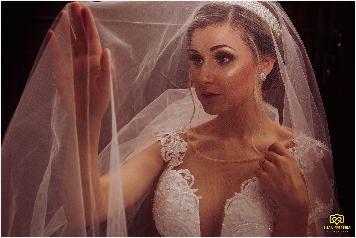 retrato da noiva depois do casamento