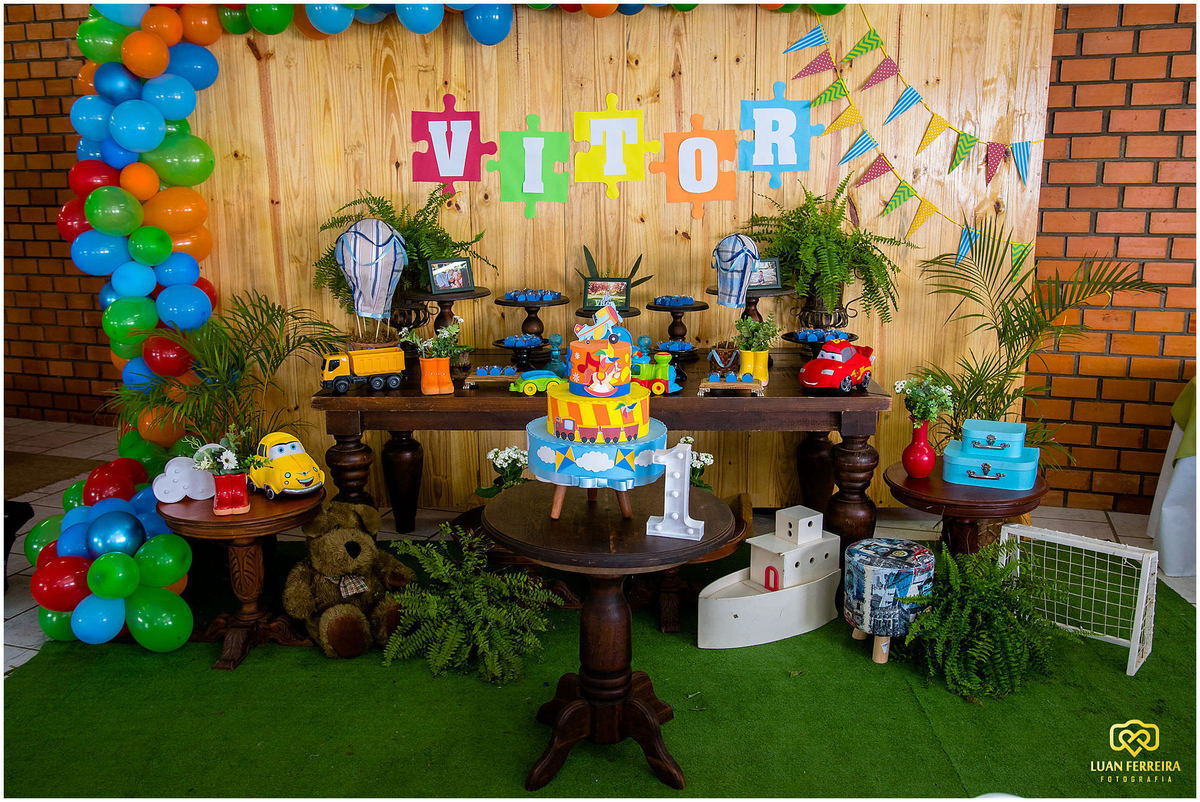 Foto da decoração de um aniversario infantil