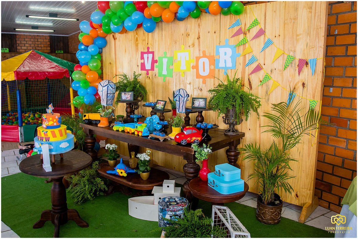 Foto da decoração de um aniversario infantil