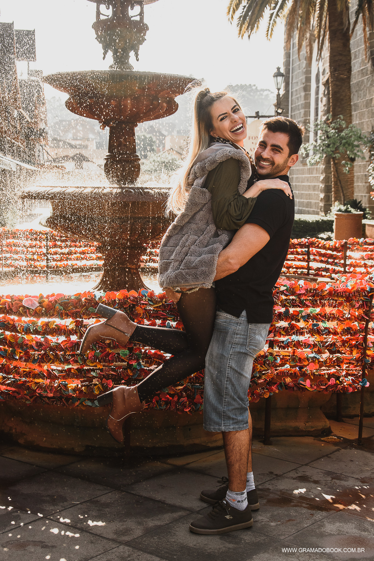 cadeado fonte amor eterno ensaio gramado centro