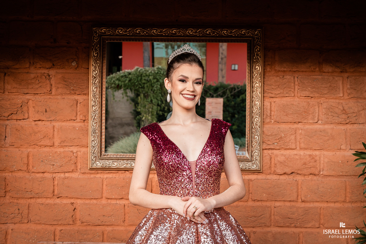 Fotografia de debutante na cidade de contagem