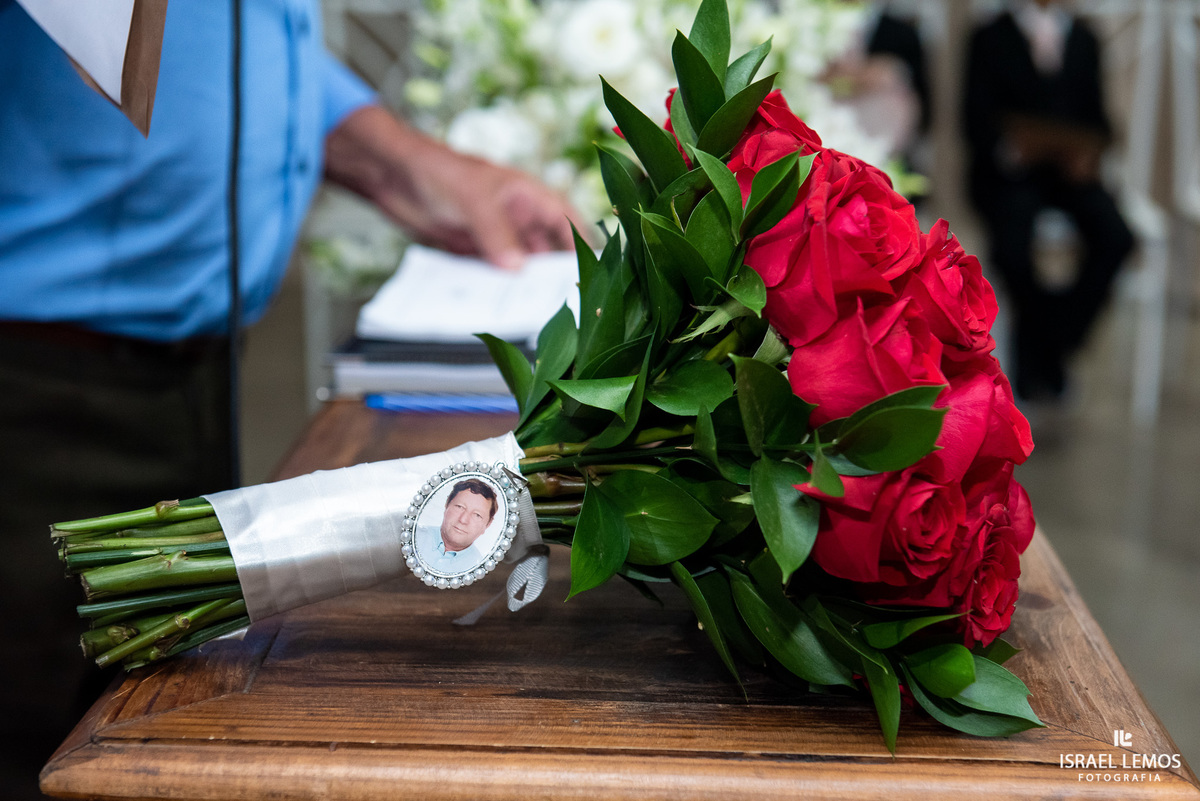 buque com foto de pai