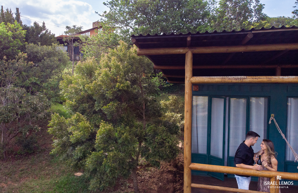 Imagem de drone da rainha da serra