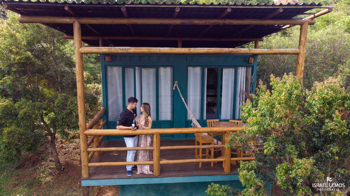 Imagem de drone da rainha da serra