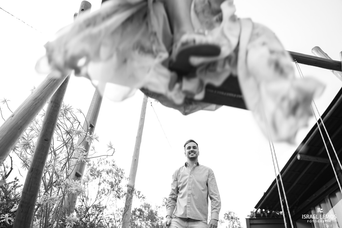 foto criativa em balanço 