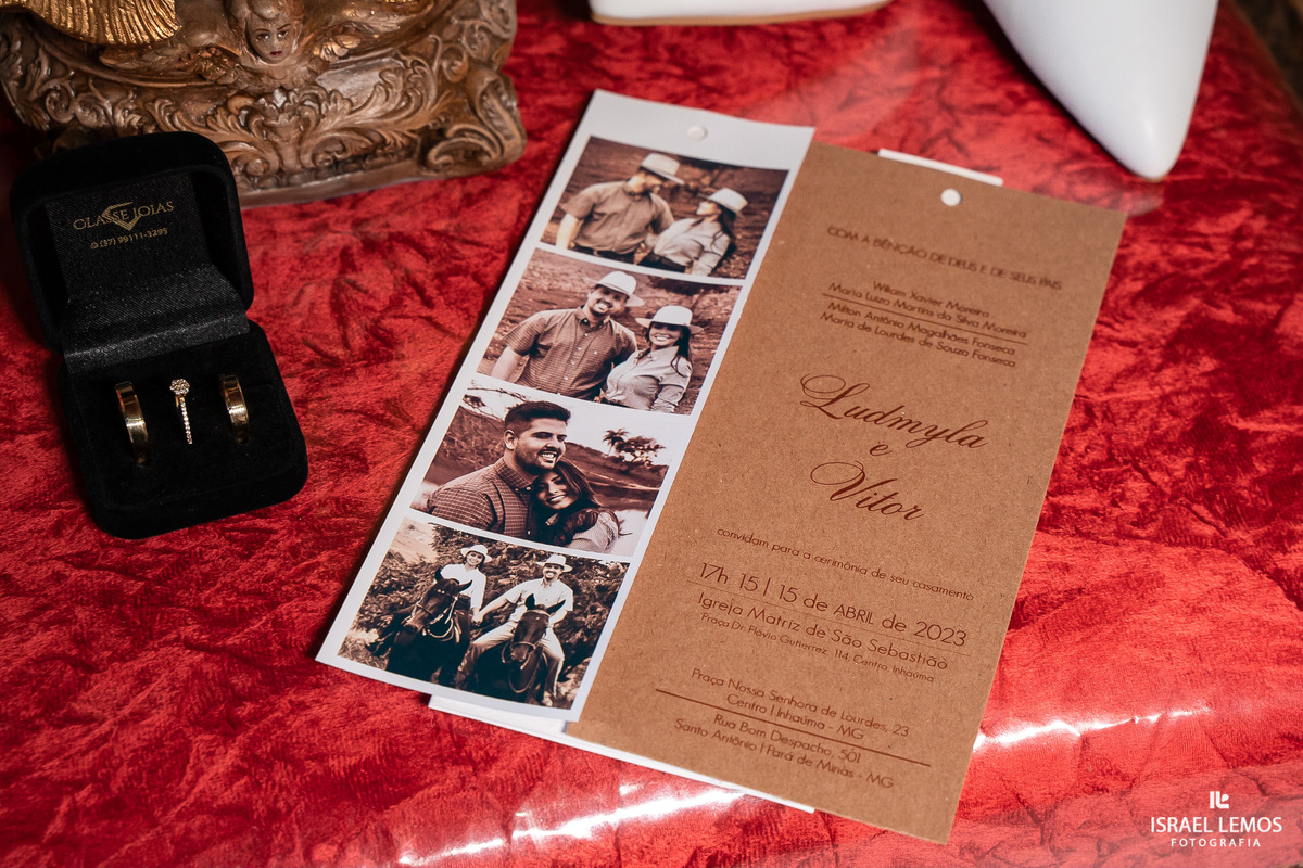 Convite de casamento em cachoeira da pata