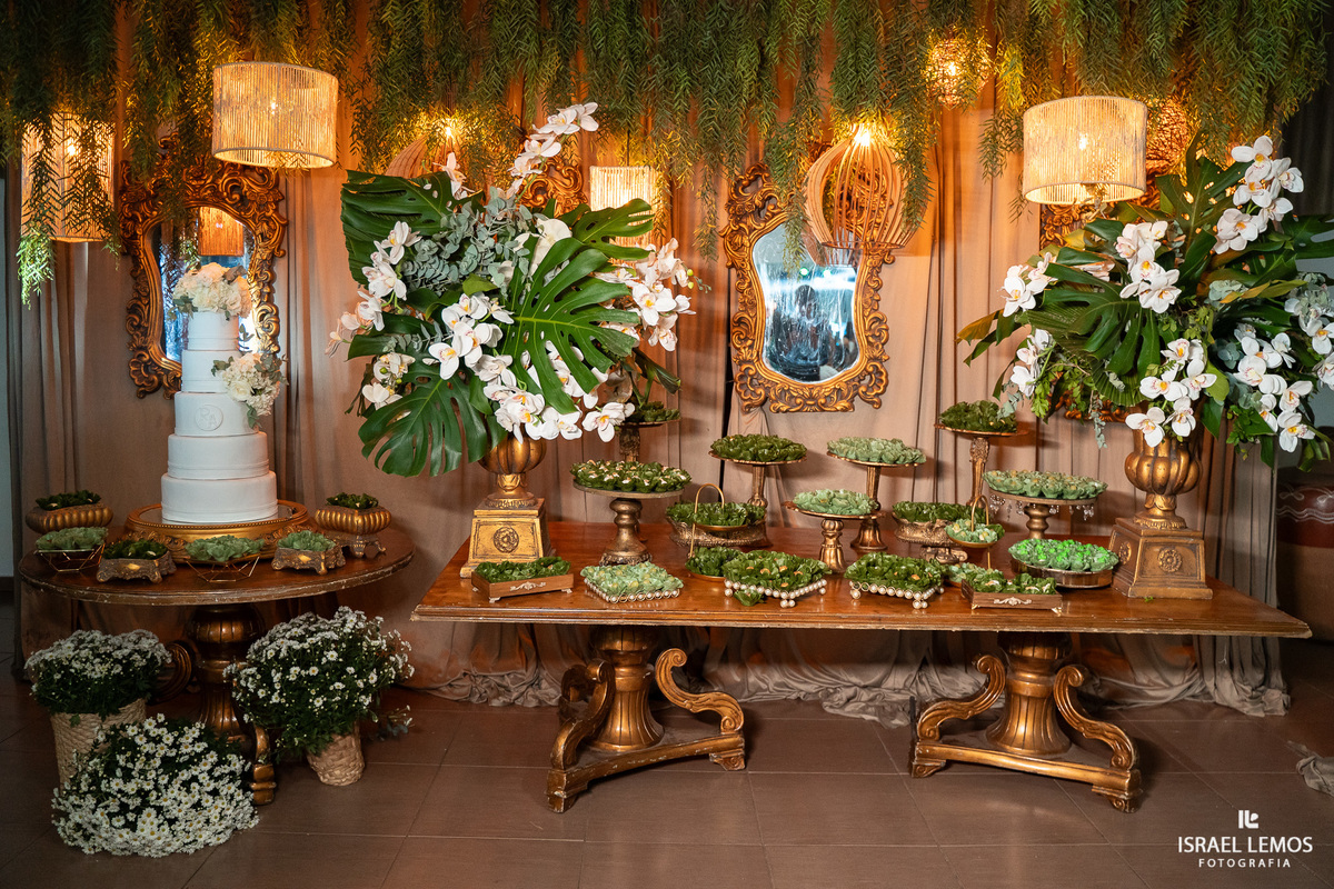 Mesa de bolo de casamento pitangui