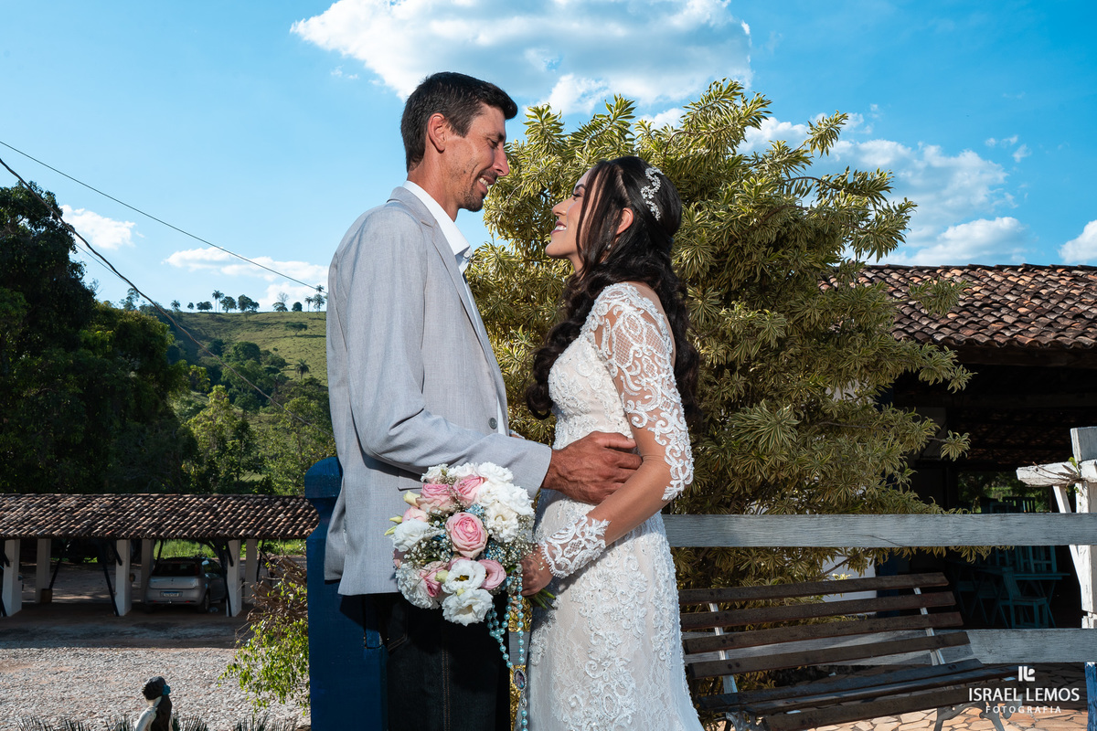 Fazenda cachoeira em florestal fotografia de casamento Israel lemos