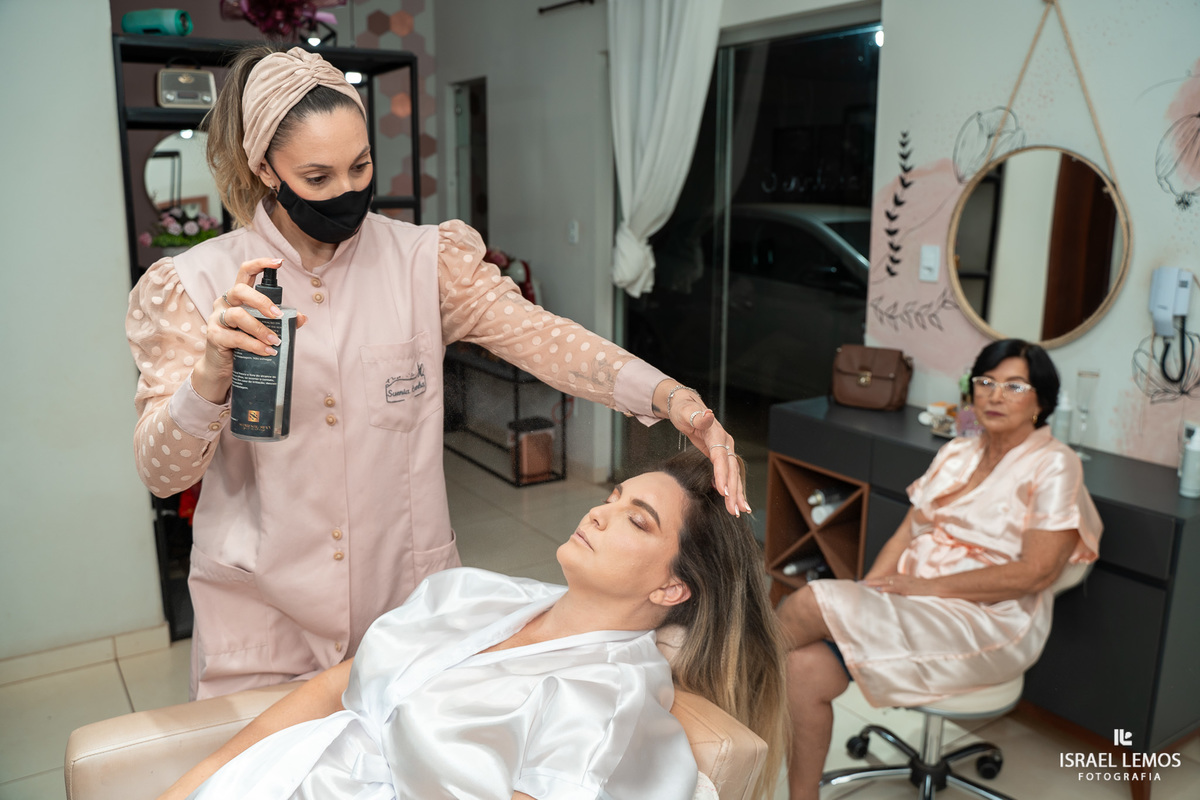 Maquigem ede noiva na cidade de Abaete fotografia de casamento pelo fotografo Israel Lemos Abaete