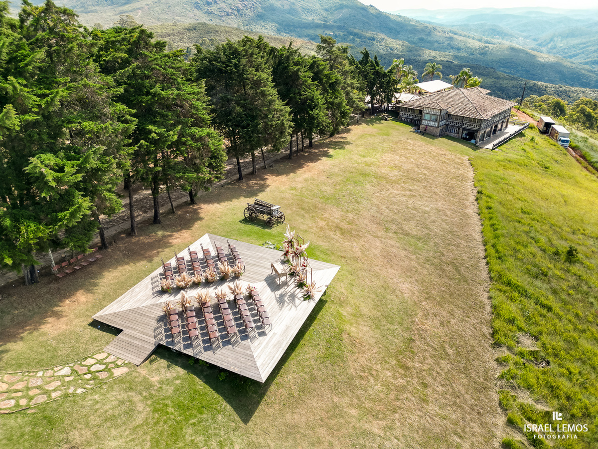 Imagem aerea do hotel de Ouro Preto Villa relicario