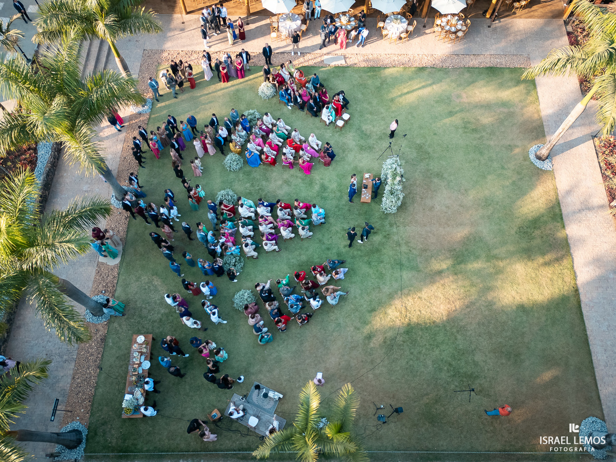 Fotografia de casamento no Espaço Sanctuarium imagem de drone