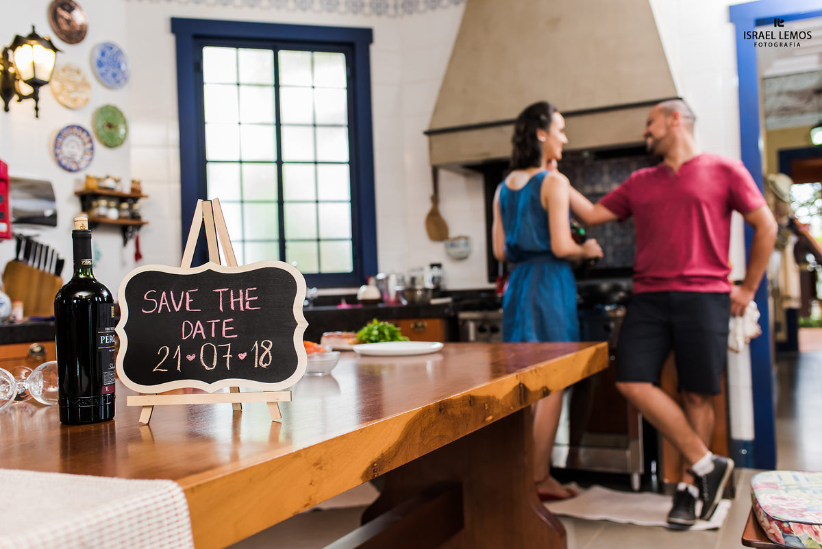Save the date na cozinha em Para de Minas