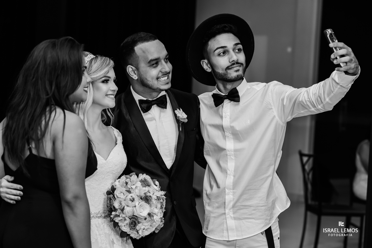 Selfie com os noivos no espaço Joseville em Pará de Minas MG. Fotografo em Para de Minas MG