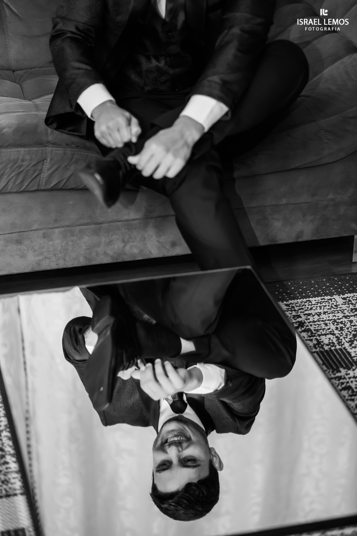 Noivo indo para o casamento