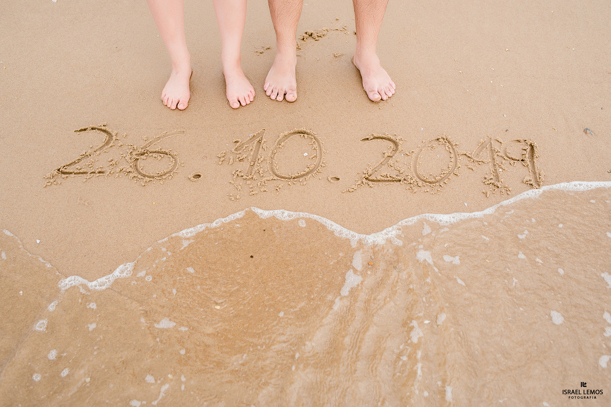 fotos na praia em um save the date