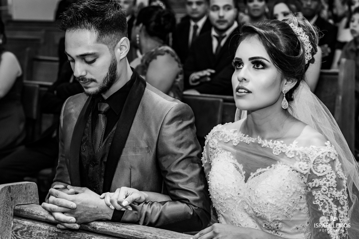 Casamento, realizado na igreja São Sebastião na cidade de Para de minas/MG, fotografia registrada pelo fotógrafo de casamento Israel Lemos.