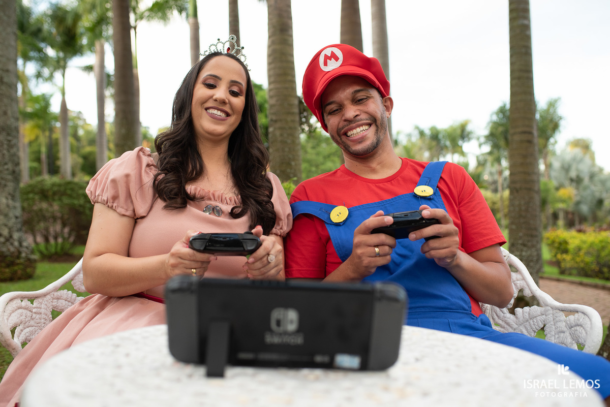 Ensaio fotografico do super Mario boss da cidade de Pitangui com maquiagem de Silmara oliveira de Para de minas MG fotos do fotografo em para de minas Israel lemos