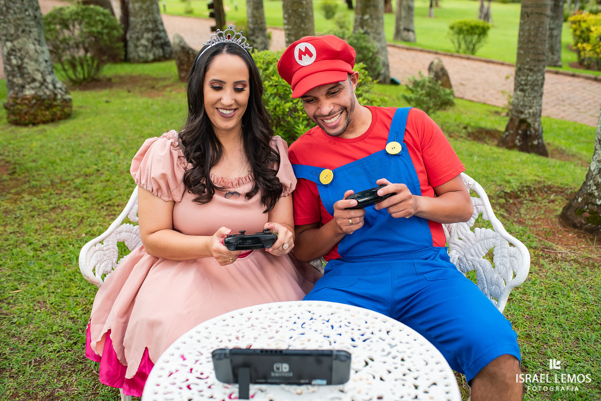 Ensaio fotografico do super Mario boss da cidade de Pitangui com maquiagem de Silmara oliveira de Para de minas MG fotos do fotografo em para de minas Israel lemos