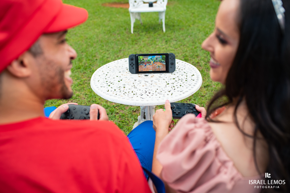 Ensaio fotografico do super Mario boss da cidade de Pitangui com maquiagem de Silmara oliveira de Para de minas MG fotos do fotografo em para de minas Israel lemos