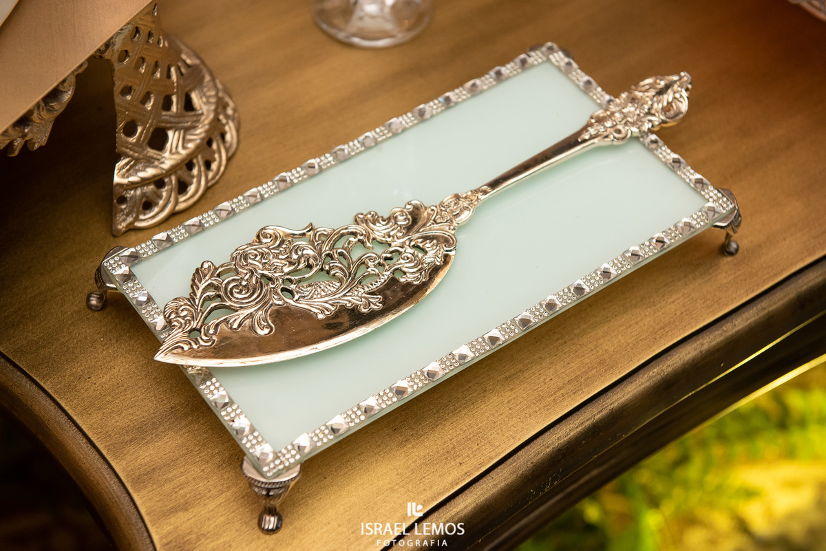 espatula personalizada para o corte do bolo para de minas