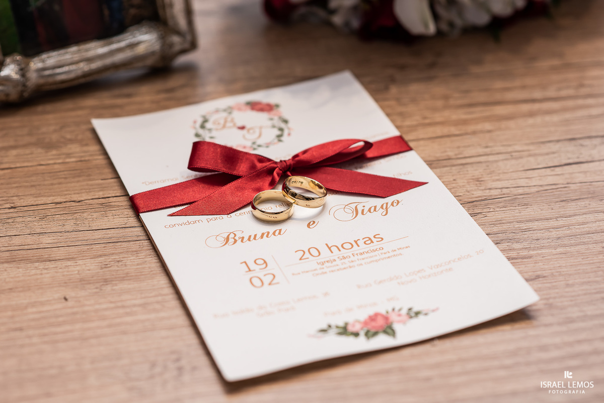 convite de casamento em Para de Minas