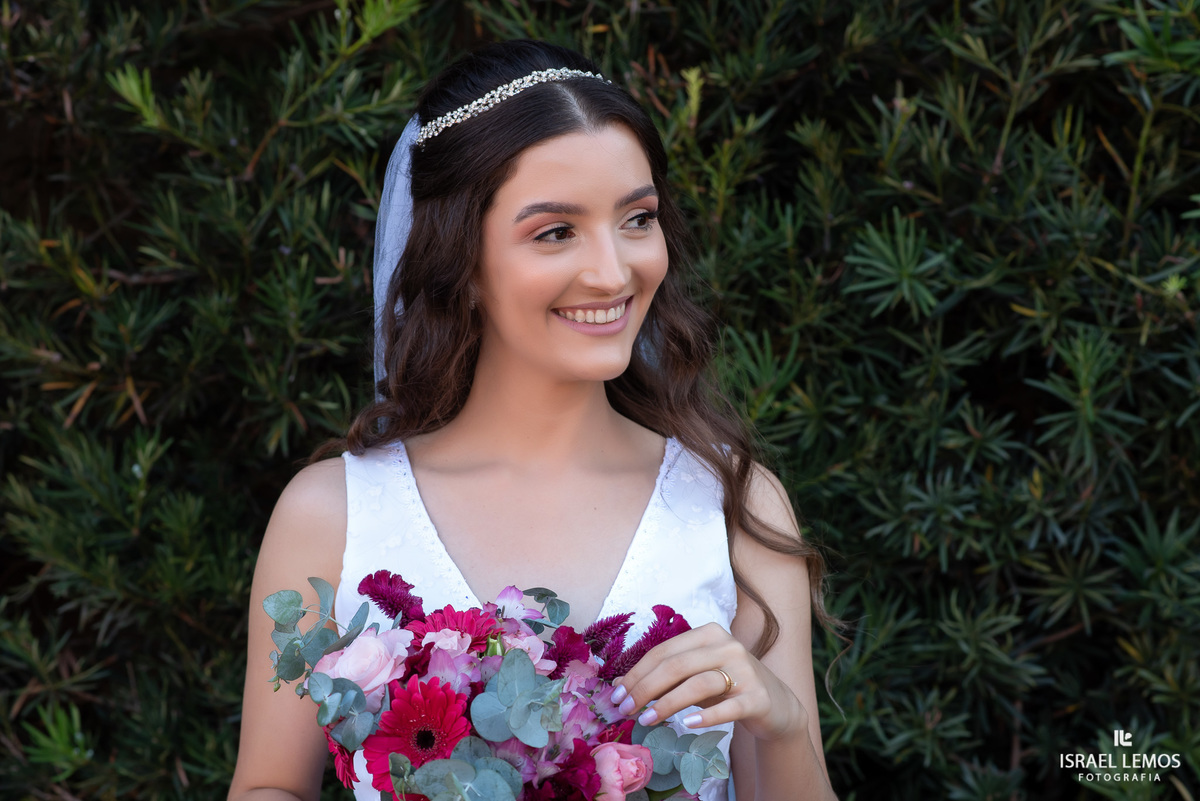 noiva linda no espaço Shangrila