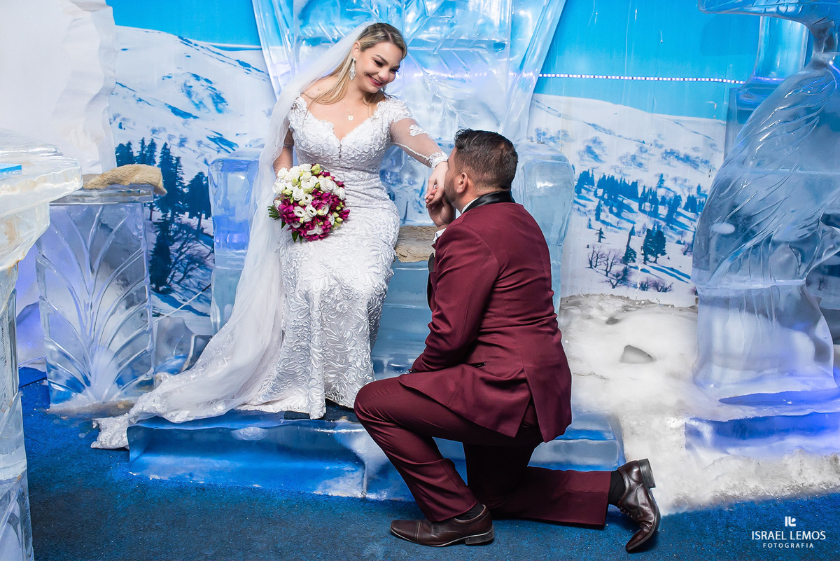pedido de casamento no Icebar Monte Verde