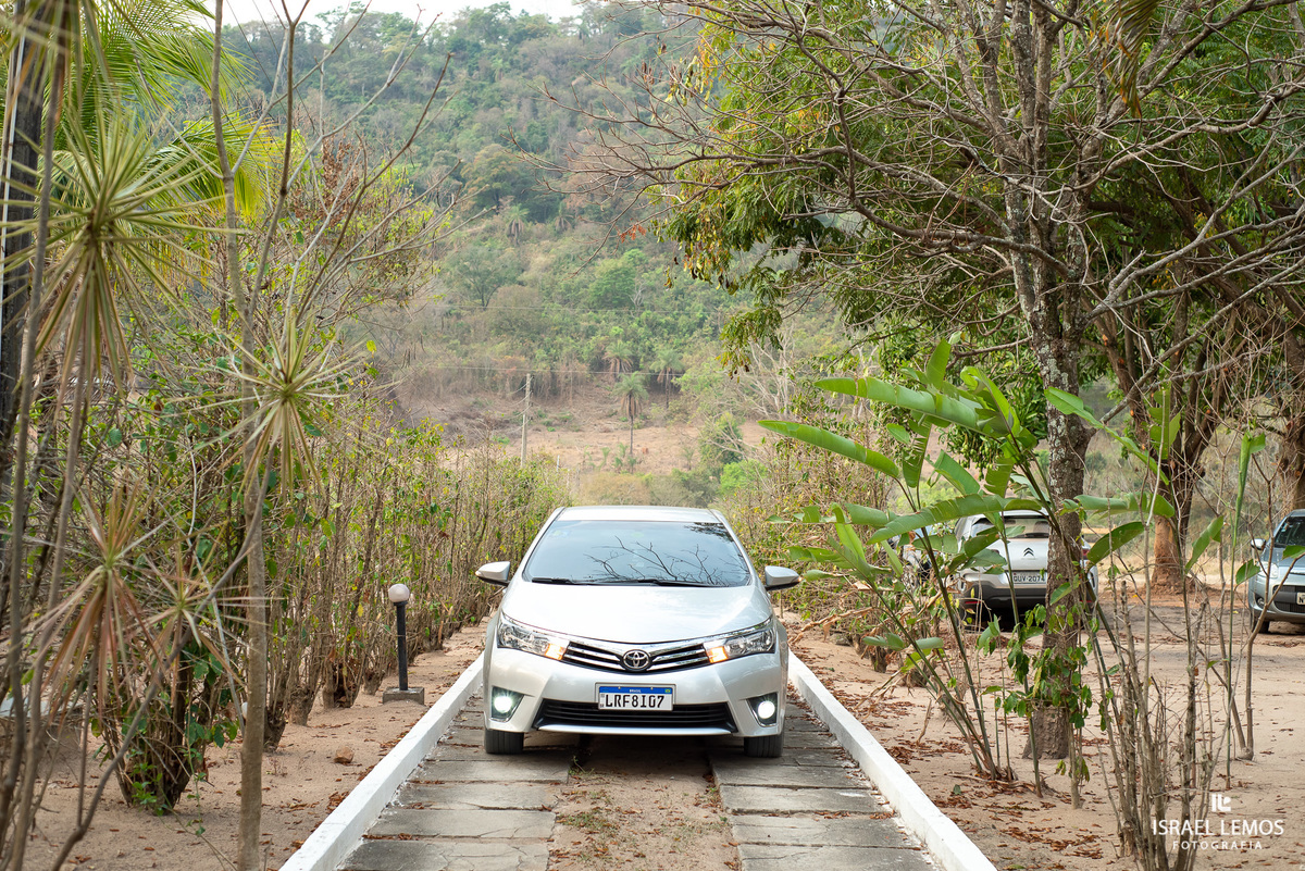 Chegada da novia no seu corolla