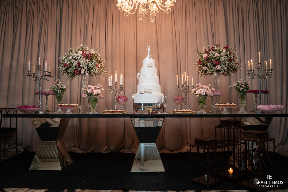 hora da recepção do casamento em para de minas