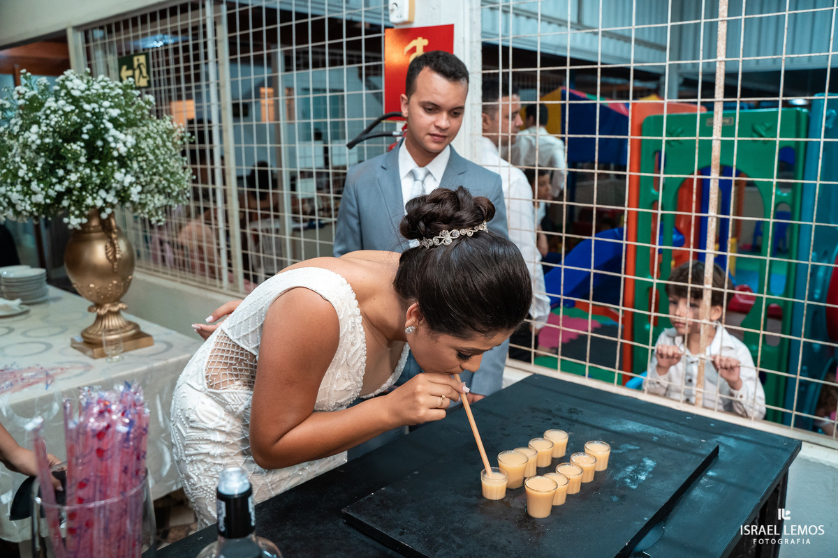 hora da recepção do casamento em para de minas
