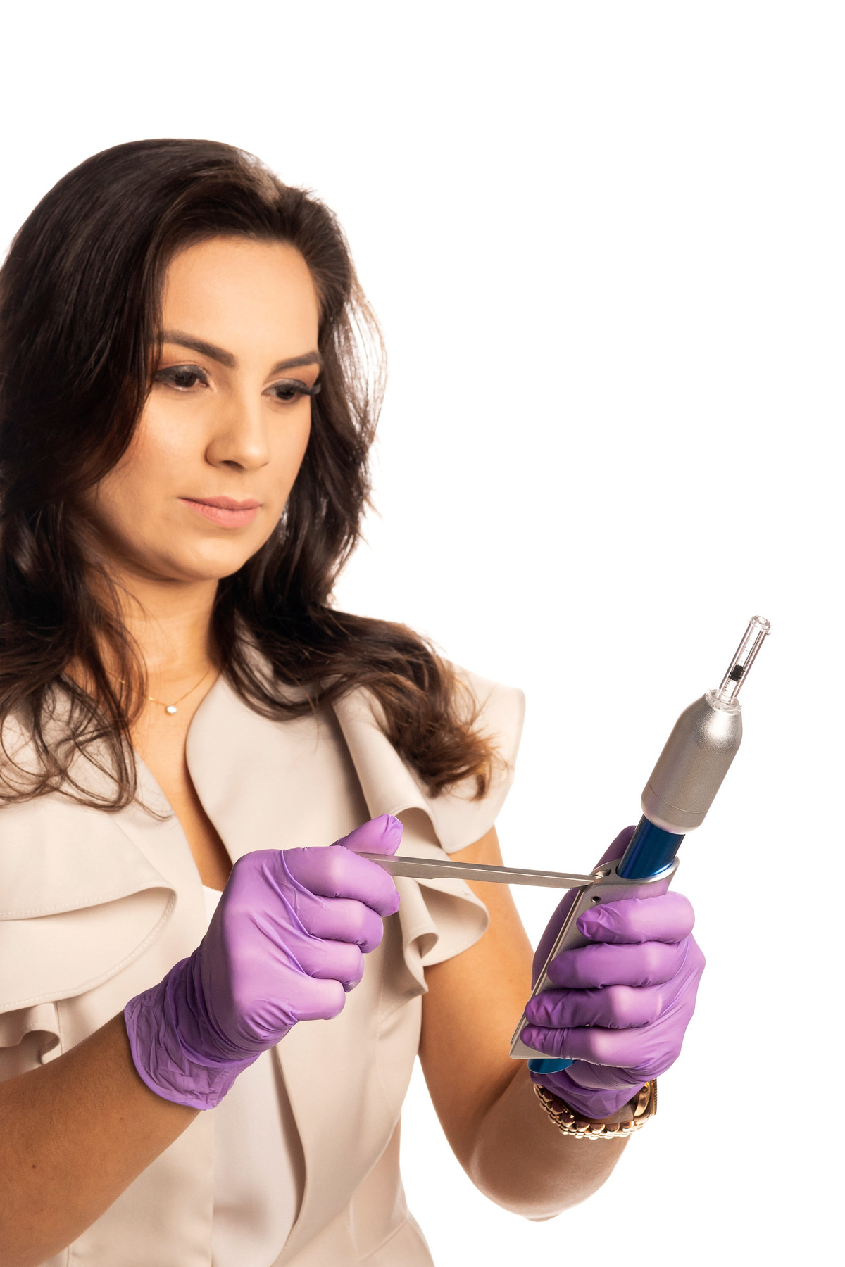 profissional da beleza, caneta botox, fotos profissionais, retrato profissional