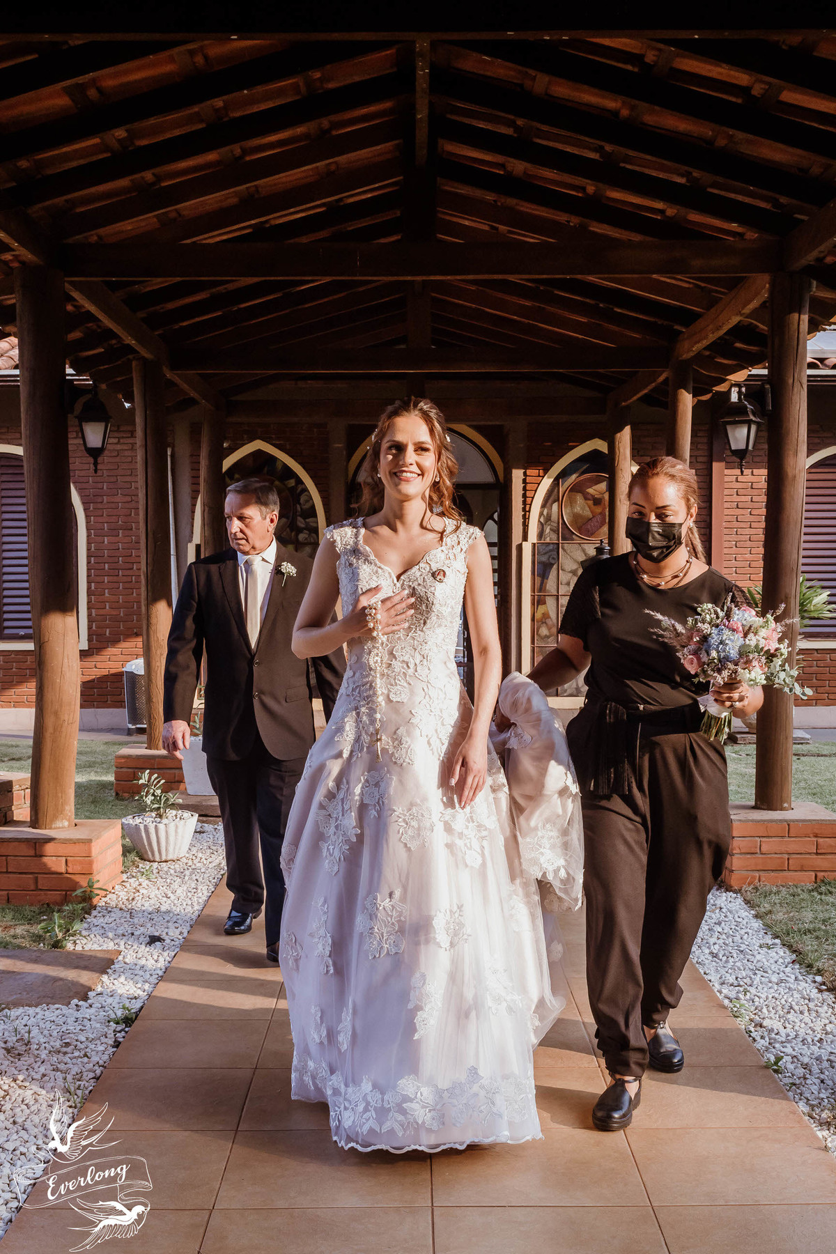 Noiva Larissa, Chegada da noiva, Assessora Josy Macedo, Capela SãoLuiz Gonzaga