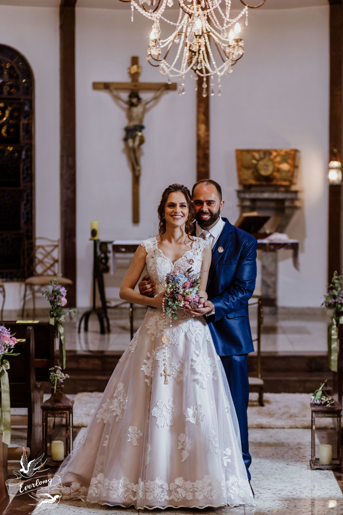 Retrato de recém-casados, Capela São Luiz Gonzaga, Casamento Larissa e William