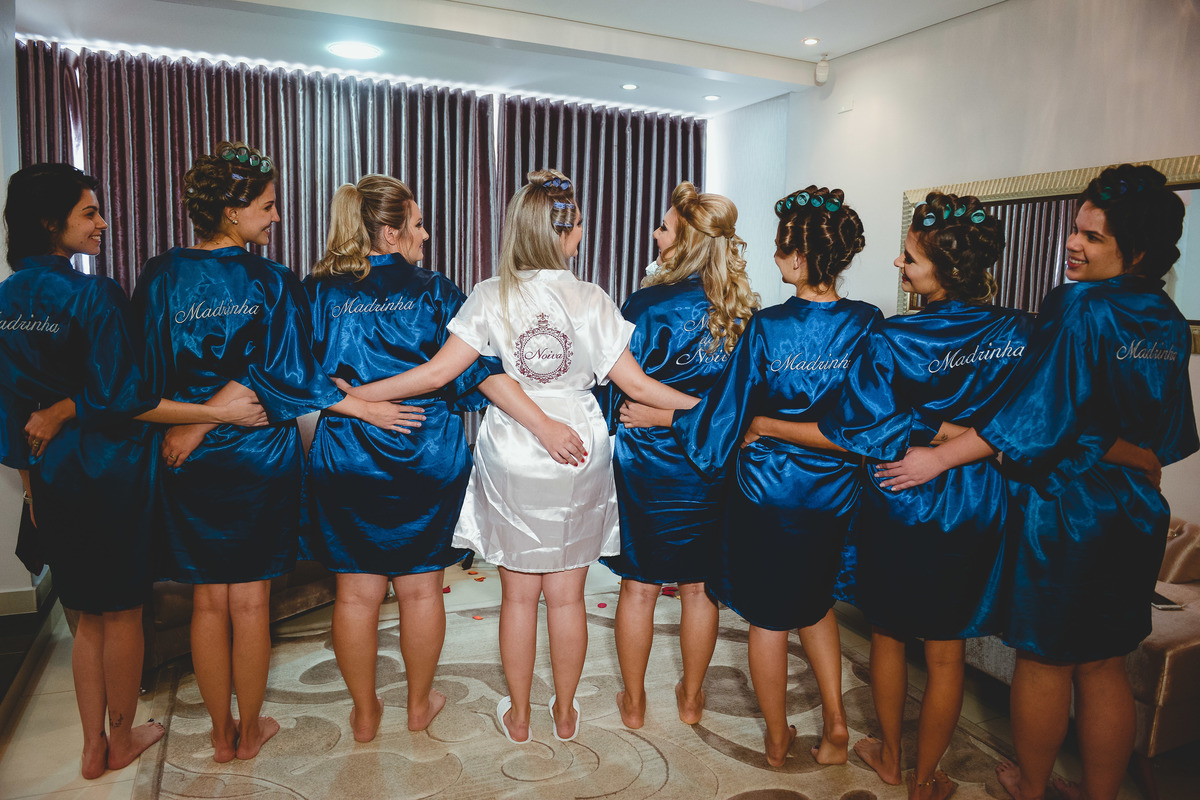 Madrinhas no making of da noiva