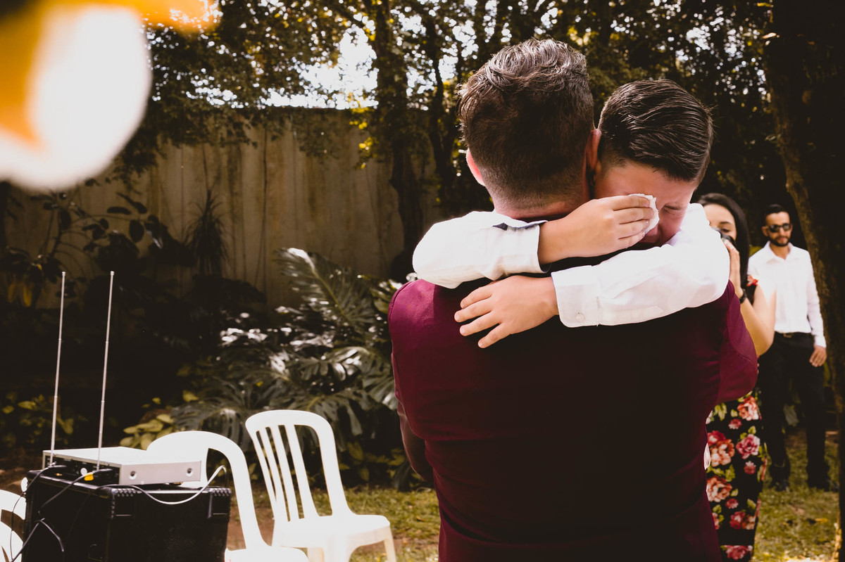 momento emocionante no casamento