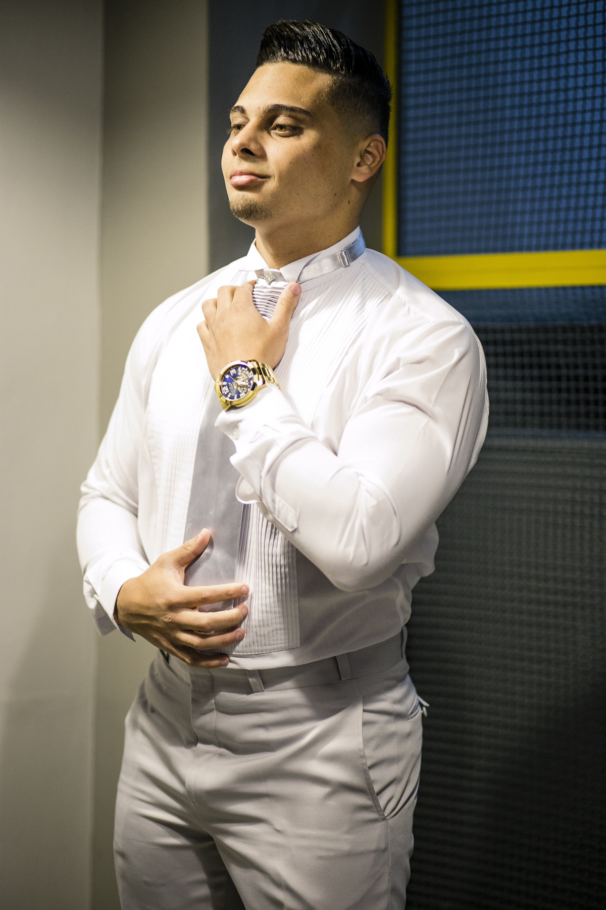 Fotos de Casamento - noivo  se Arrumando - Making of