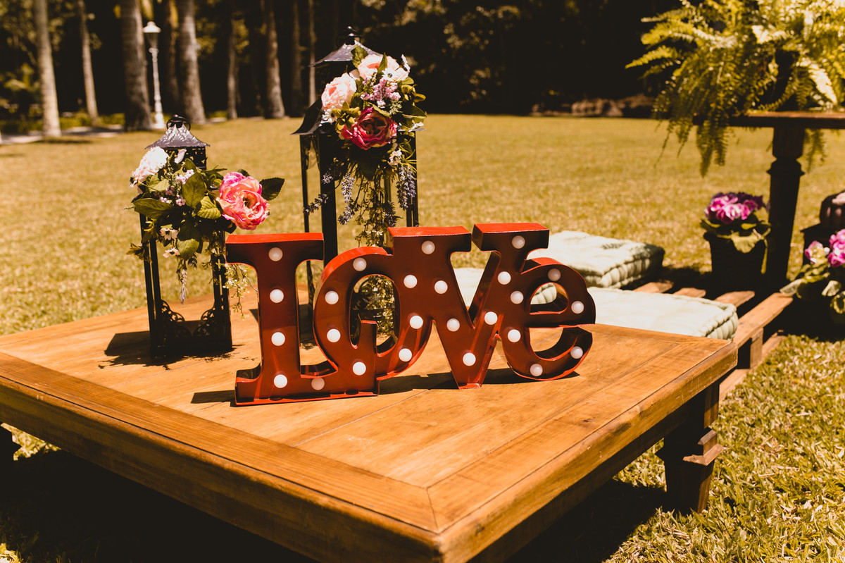 Decoração casamento no campo