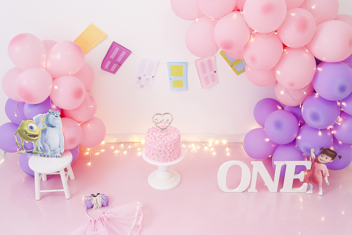 Ensaio fotografico Smash the Cake Monstros SA