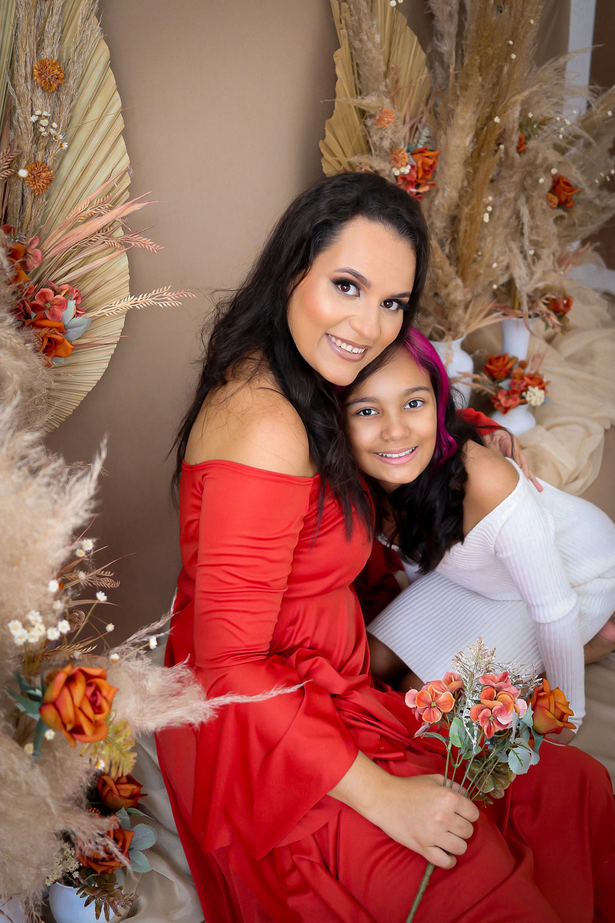 Mamãe Franciele e Ana