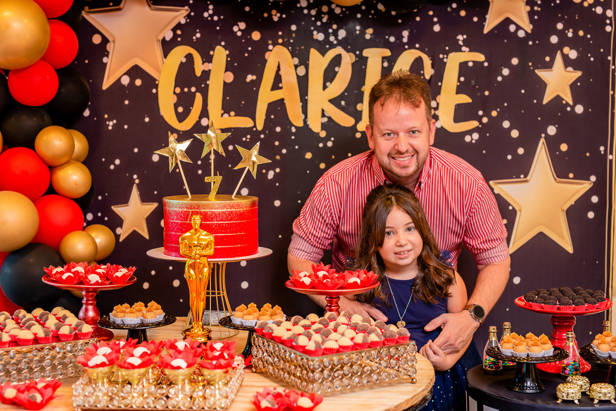 Clarice com papai. Foto registrada por George Dantas
