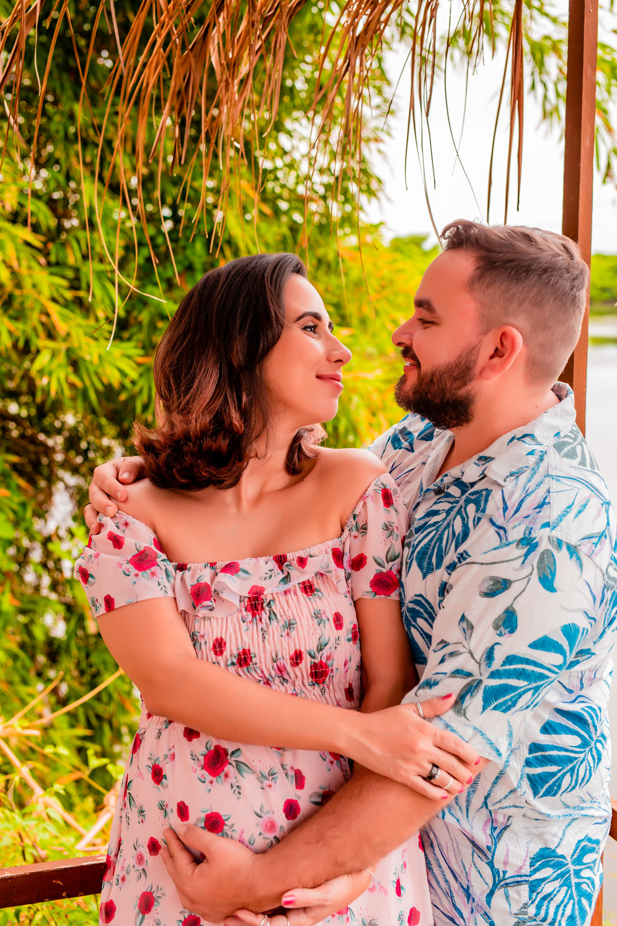 O casal Brenna e Mário no Portal Ecomangue. Foto registrada por George Dantas