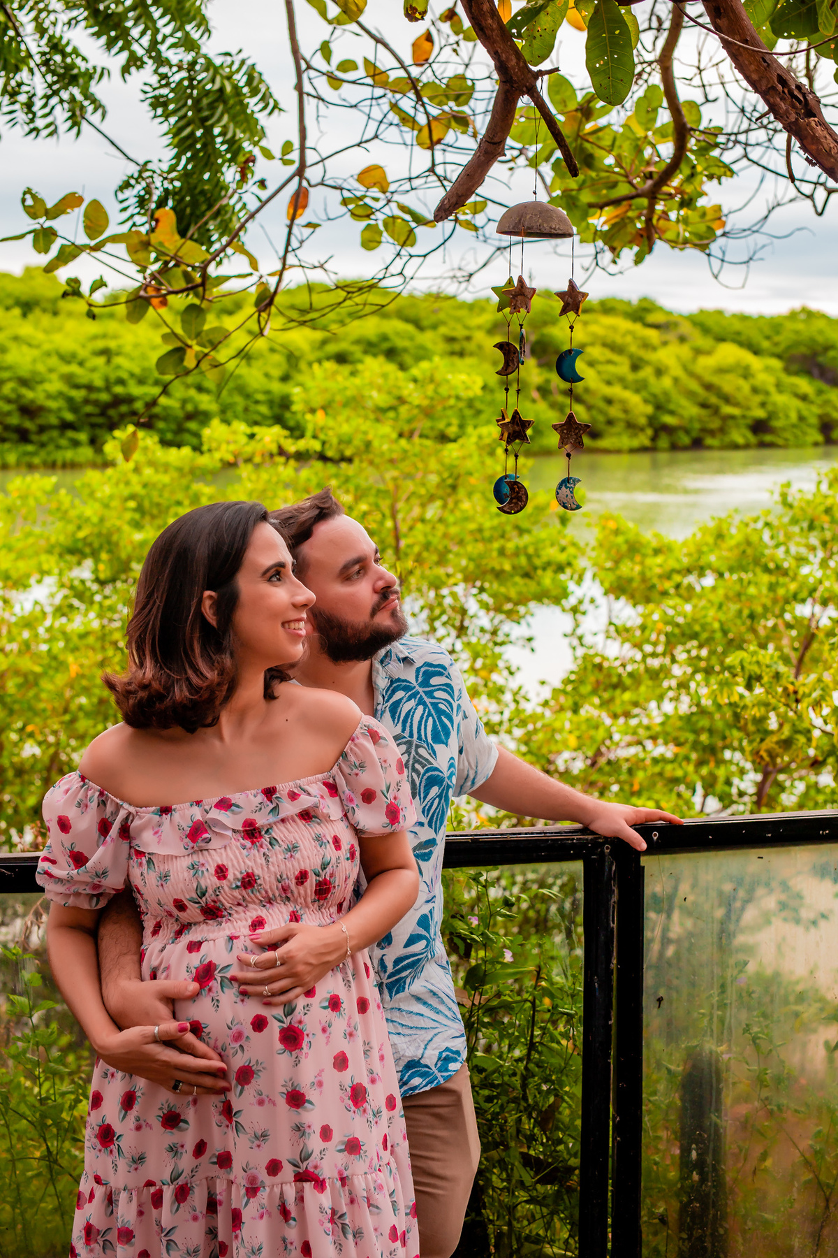 O casal Brenna e Mário no Portal Ecomangue. Foto registrada por George Dantas