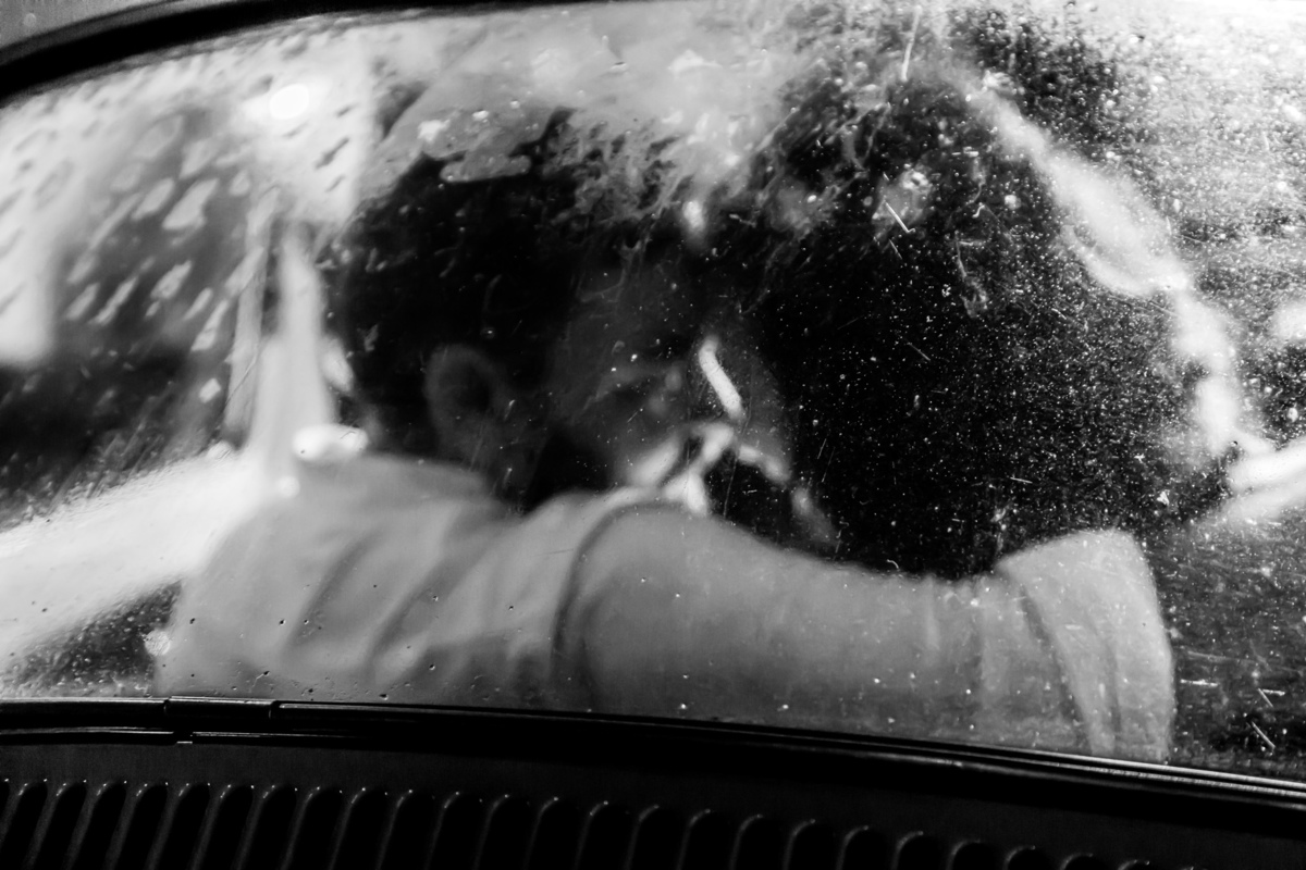Noivos lindos no fusca 68. Foto registrada por George Dantas
