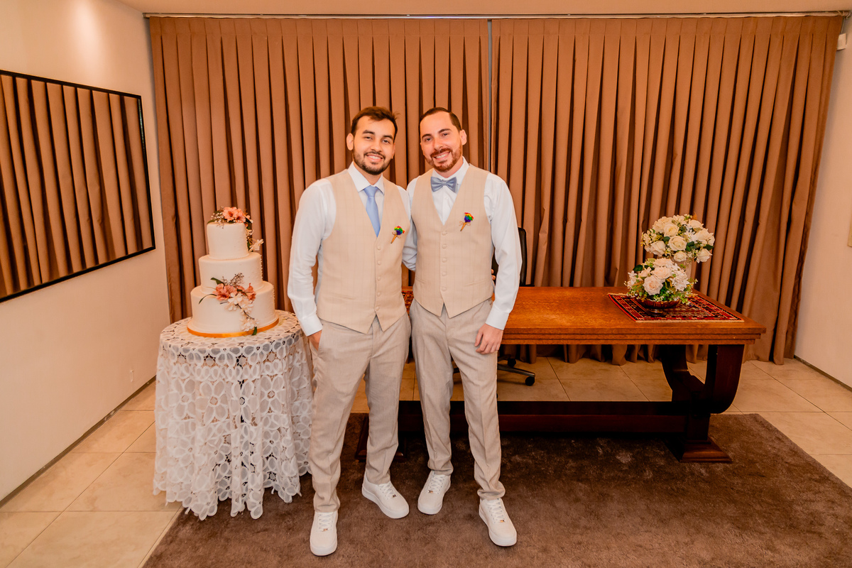 Casamento Civil de Marcos e Rodolfo. Registrado por George Dantas