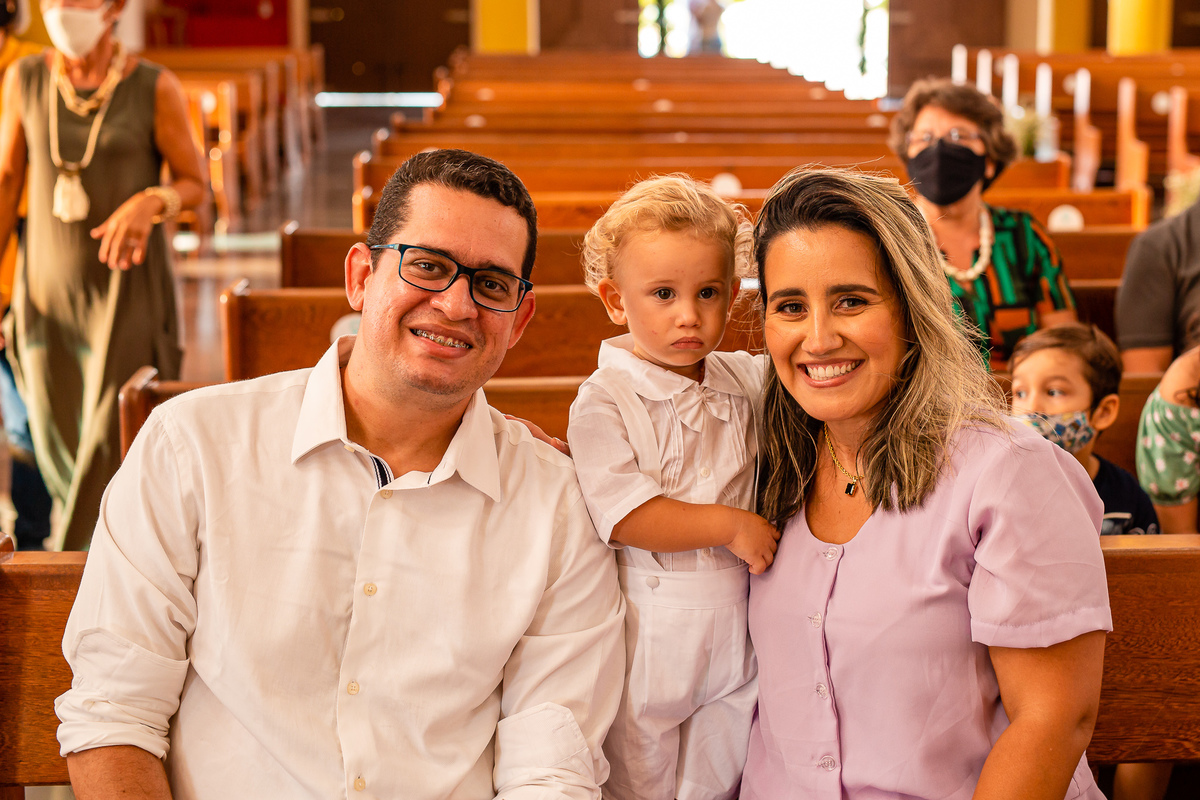 Papai Bruno, Benjamim e mamãe Gisele. Família linda. Foto registrada por George Dantas