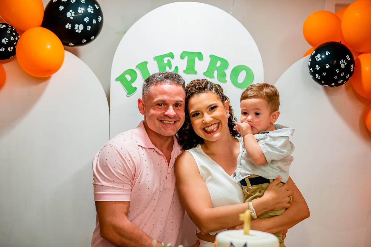 Pietro e seus pais, uma família linda. Foto registrada por George Dantas